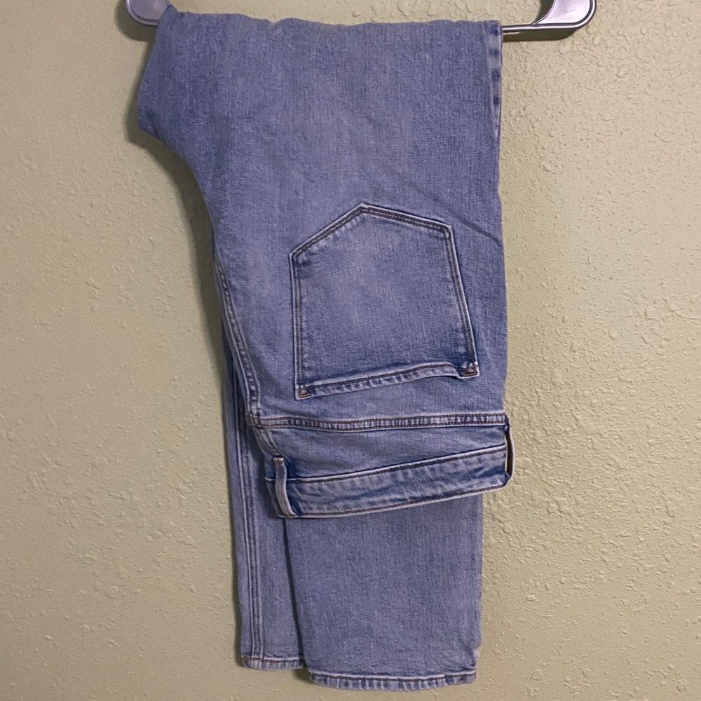 Old Navy light blue skinny jeans.